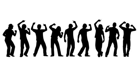 Obraz premium a group of people dancing in different poses