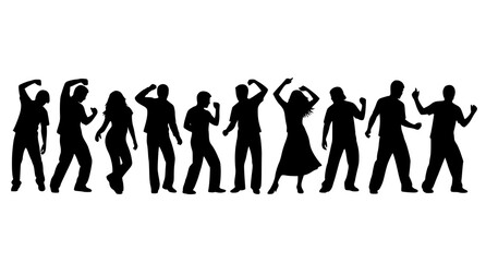 Fototapeta premium a group of people dancing in different poses
