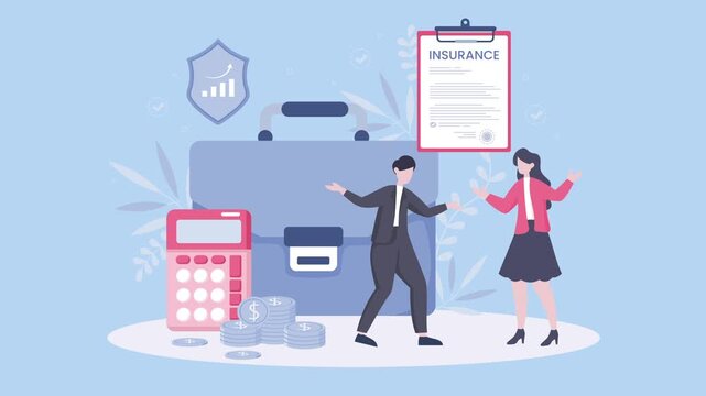 Insurance Planning Financial Protection Animation