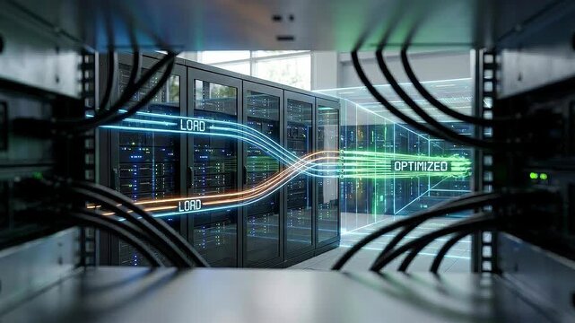 Seamless loop data center energy optimization, load balancing to efficient system flow.