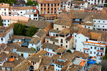 Naklejka premium Dächer der Altstadt im Stadtteil Albayzin von Granada, Andalusien, Spanien
