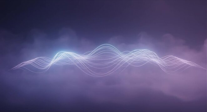 sleep visualization with floating luminous waves forming rhythmic brain cycles for a better neurological health