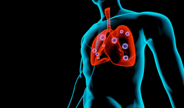 Human lungs and viral infections, pneumonia, and cancer gene mutations