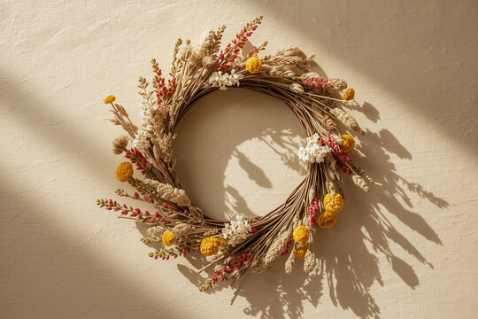 minimalist-floral-circle-dramatic-shadows
