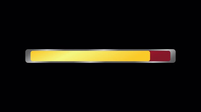 Modern Yellow EXP Bar Gaming Interface Progress UI Animation