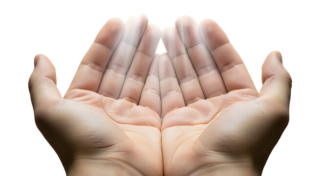 A pair of hands cupped together