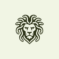 Obraz premium Lion Medusa Logo