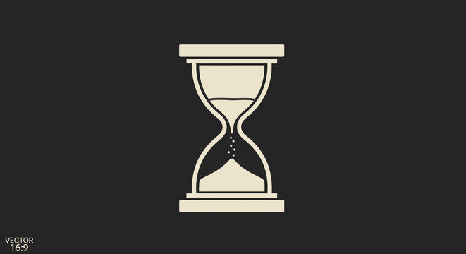 Vintage hourglass with flowing sand, representing time passing, countdown, and the concept of urgency.