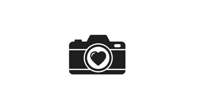 Camera with heart shaped lens.