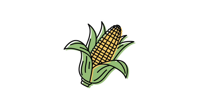 Cartoon corn on the cob.