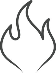 Vector graphic illustration of a stylized flame design element © SEA VIEW