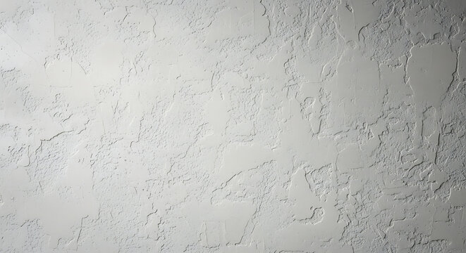 Minimalist gray and white textured cement wall surface with grainy plaster finish, providing a neutral backdrop for copy space or architectural design element.