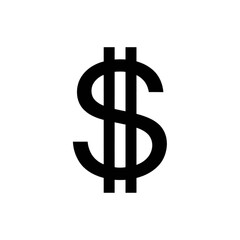 Obraz premium dollar sign isolated on white
