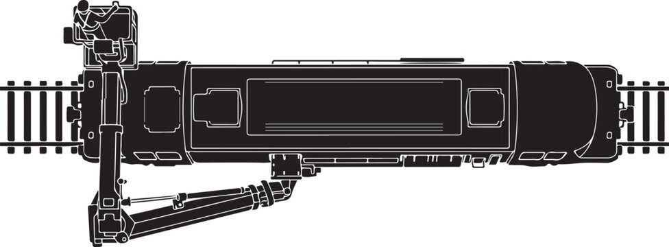 Train, locomotive, railroad, transportation, vector graphics, black, illustration, rail, tracks