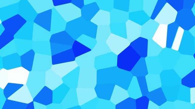 Abstract Blue Voronoi Geometric Motion