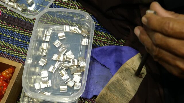 Crafted silver jewelry 