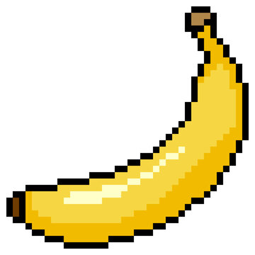 Pixel Art Icon - Yellow Banana