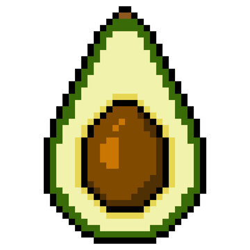 Pixel Art Icon - Avocado Fruit