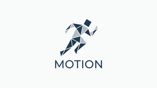 Motion Geometric Runner Logo.