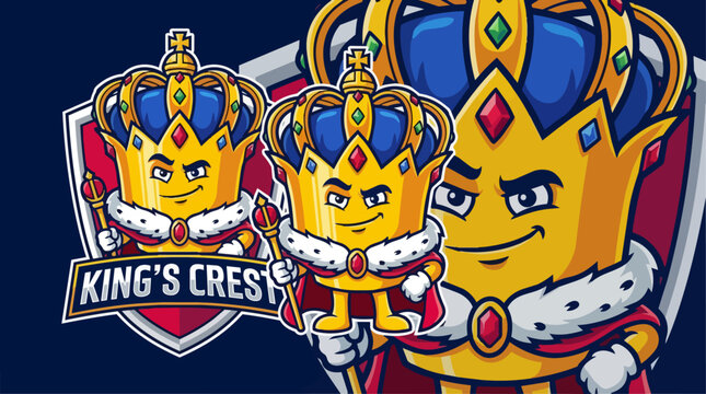 Cartoon King Crown Characters.