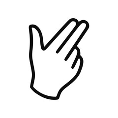 Obraz premium Hand with two fingers pointing up minimalist line art icon