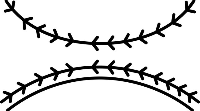 Baseball Stitch Patterns Closeup.