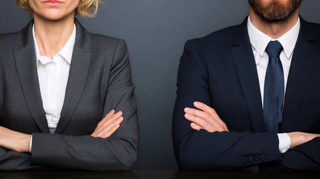 applicant. Professional job interview with candidate and interviewer in business attire. pitch deck slides, case study pages, designed for enterprise HRIS and productivity software interfaces.