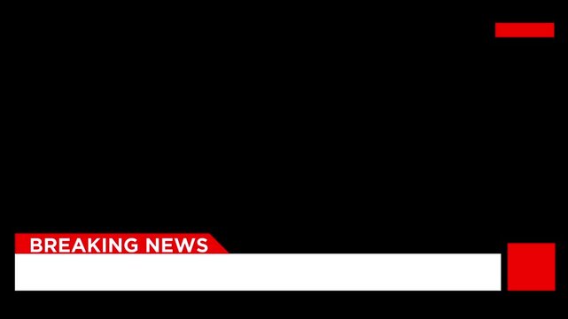 Modern News Lower Third Banner TV Broadcast Animation &ndash; Clean Television Channel Graphic Motion