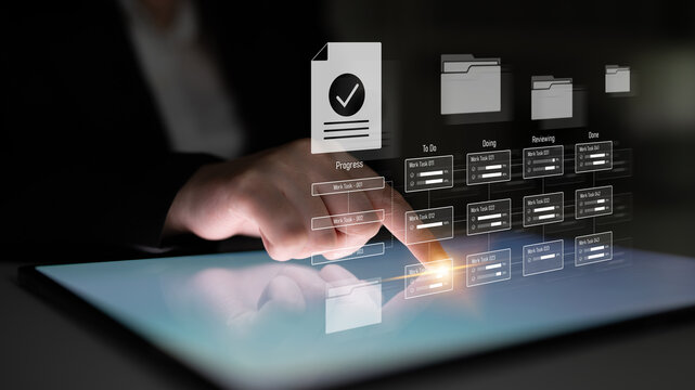 Task management workflow dashboard visualizing to-do lists, ongoing tasks, review status, and completed items to support productivity and project tracking Latch
