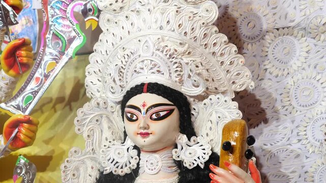 A Shot of Decorative Durga Puja Pandal in india