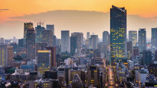 Tokyo, Japan Cityscape from the Shiodome district 5128
