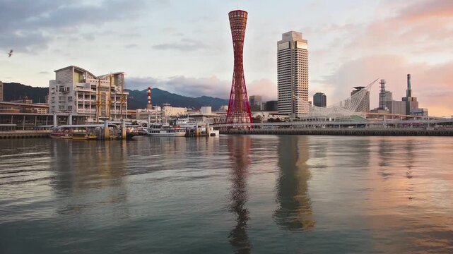 Kobe, Japan port at dawn 5127