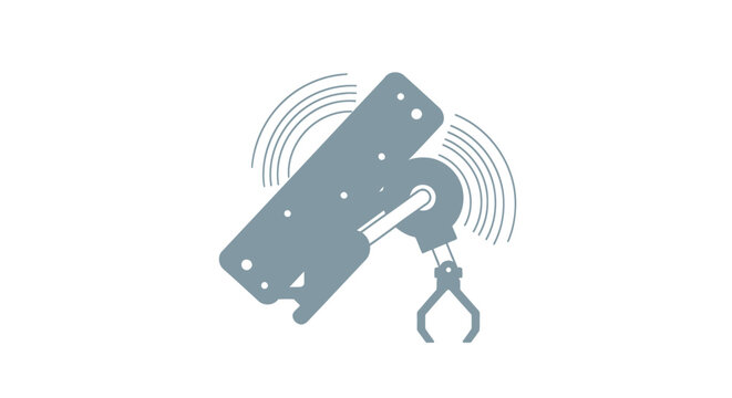 Detailed Illustration of a Mechanical Pulley System for Lifting Heavy Objects.