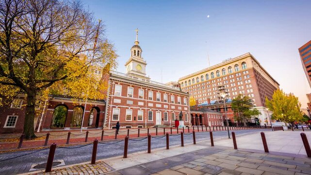 Philadelphia, Pennsylvania, USA at historic Independence Hall during autumn season 5097