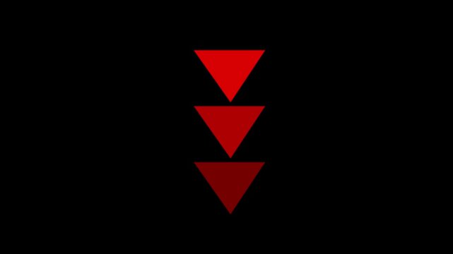 Three Red Downward Arrows on Black Background Animation Loop Downward Arrow Red Arrow Arrow Symbol Icon Graphic Graphic
