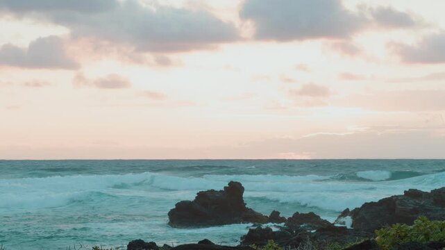 Sunrise of East of Honolulu, Ohau, Hawaii.  Pacific Ocean