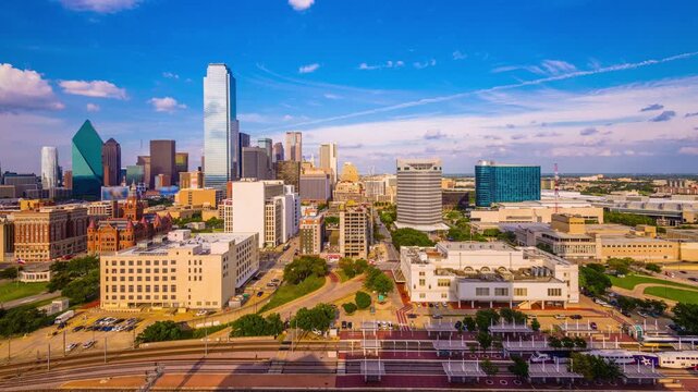 Dallas, Texas, USA skyline from above 5031