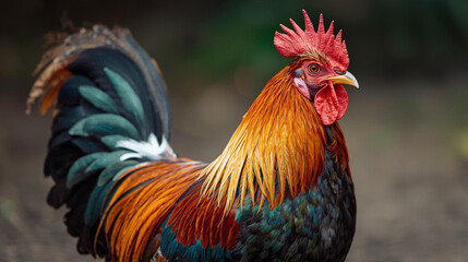 Fototapeta premium rooster in the farm