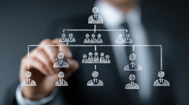 Business hierarchical structure diagram