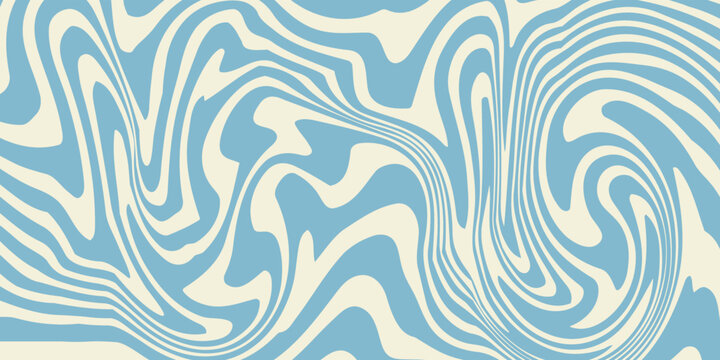 Groovy hippie 70s backgrounds. Waves, swirl, twirl pattern