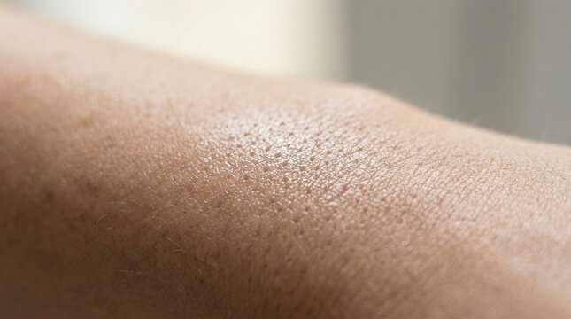 Oily Skin Texture with Visible Pores Dermatology Concept