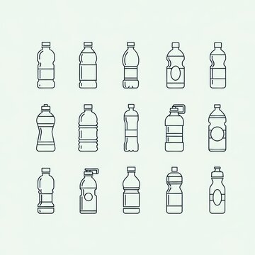Bottle Cup Gallon Icons
