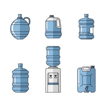 Water Container Symbol Set