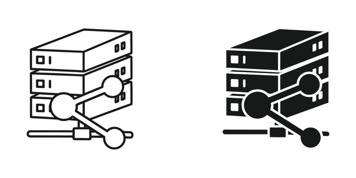 Comparison of traditional and modern server rack setups with network connectivity