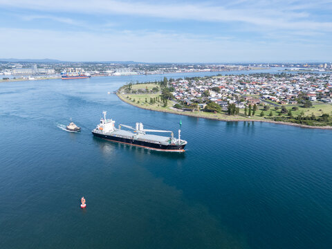 Newcastle Harbour - Shipping - Newcastle NSW Australia. Newcastle is one of Australia's busiest export ports sending goods via ships to Asia and beyond.