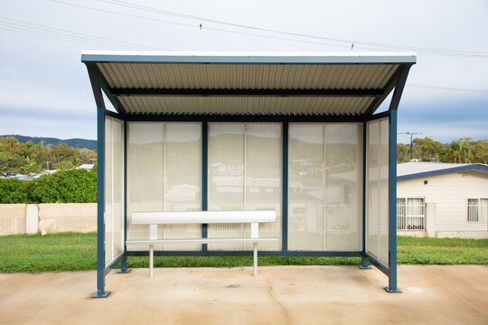 Typical Australian Bus Shelter with no people