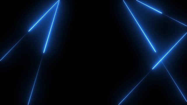 The image features a dynamic, abstract design with glowing red and green neon lines set against a dark background.