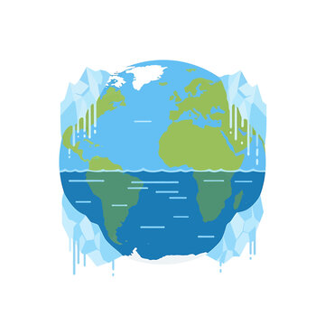 Globe Earth Planet Water Ice.