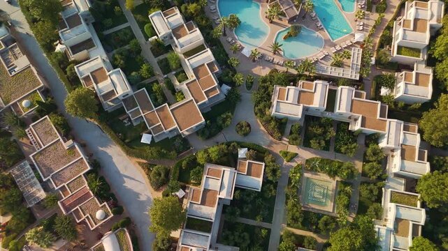 Aerial View of Sani Resort and Marina, Chalkidiki, Greece