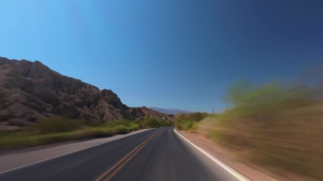 Death Valley Time-lapse Desert Road Scenic POV Drive